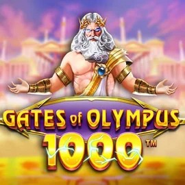 Gates of Olympus 1000 online game logo by Pragmatic Play on cobrasports.gr